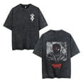thumbnail image 1 of Anim Printed Washed Short-Sleeved Retro Fashion Men's and Women's Short Sleeved Casual Sports Short Sleeved, 1 of 5