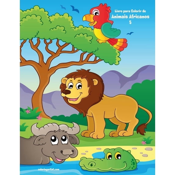 Animais Africanos Livro para Colorir de Animais Africanos 5, Book 5, (Paperback)