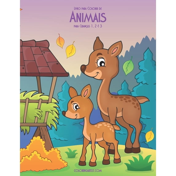Animais Para Crianças Livro para Colorir de Animais para Crianças 1, 2 & 3, Book 123, (Paperback)