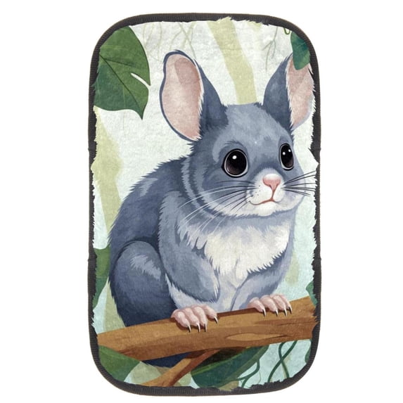 Animal 12.5x8.2 Inch Soft Comfortable Furry Printed Car Armrest Cover Pad Mat