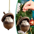 thumbnail image 1 of Animal Acorn Ornaments,Acrylic 2D Animal Christmas Ornaments,Hanging Vintage Christmas Ornaments for Christmas Tree,Hanging Gift for Animal Lovers Home Party Decor 3.14 Inch, 1 of 3