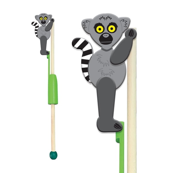 Animal Acrobats Ring-Tailed Lemur by Deluxebase – Wooden Safari Animal Toy, Eco-Friendly Educational Kids Toy