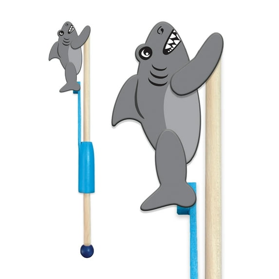 Animal Acrobats Shark by Deluxebase – Wooden Toddler Toy, Sea Animal Figure, Eco Educational Fun