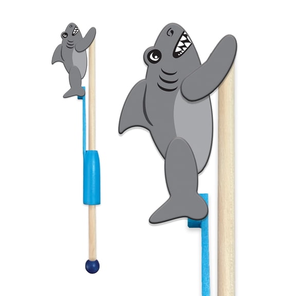 Animal Acrobats Shark by Deluxebase – Wooden Toddler Toy, Sea Animal Figure, Eco Educational Fun
