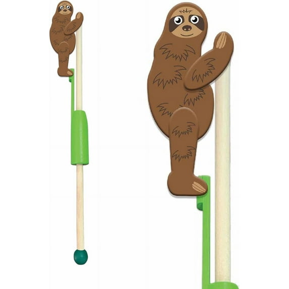 Animal Acrobats Sloth by Deluxebase | Wooden Toddler Toy | Eco Jungle Animal Figure for Kids