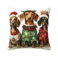 Animal Adorable Christmas Dachshund hot diggedy Dog Throw Pillow