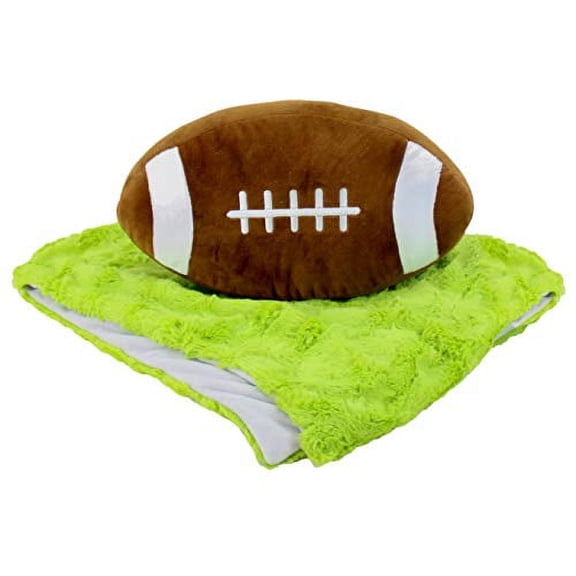Animal Adventure Cuddle Bundles, Football Theme, Super-Soft Machine Washable Blankie & Plush Toy