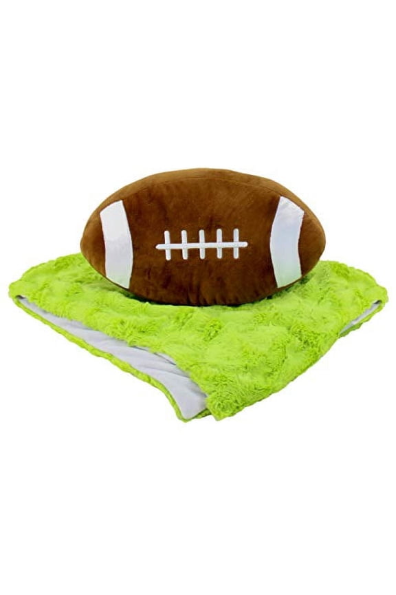 Cuddle Bundles, Football Theme, Super-Soft Machine Washable Blankie & Plush Toy