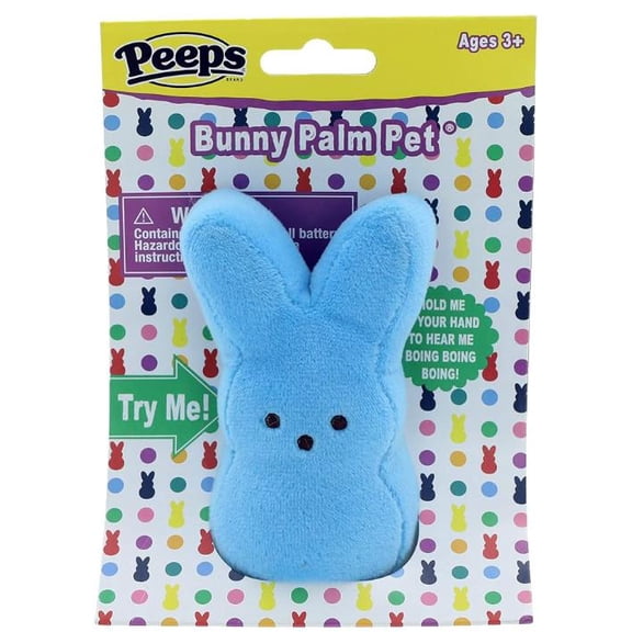 Animal Adventure | Peeps | 4 Collectible Palm Pet Bunny Plush | Blue