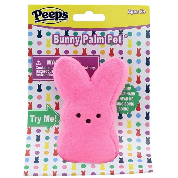 Animal Adventure | Peeps | 4 Collectible Palm Pet Bunny Plush | Pink