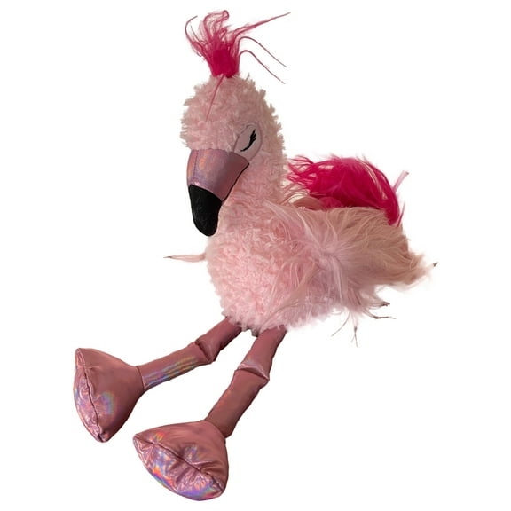 Animal Adventure Plush Fuzzy Pink Flamingo 10" Long Legged Stuffed Animal Pal