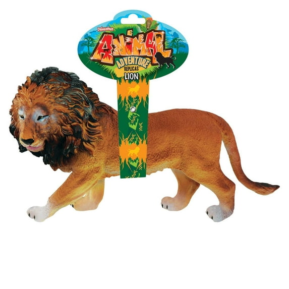 Animal Adventure Replicas - Lion by Deluxebase. Realistic Hand-Painted Lion Figurine for Kids