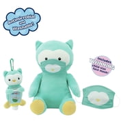 Animal Adventure® WelloBeez™ – Antimicrobial Plush Mask Mate™ – Masked Owl Plush with Additional Child’s Face Mask & Clip Bundle