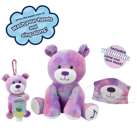 Animal Adventure® Wellobeez™ Antimicrobial Musical Clean Crew™ Bear Plush Bundle