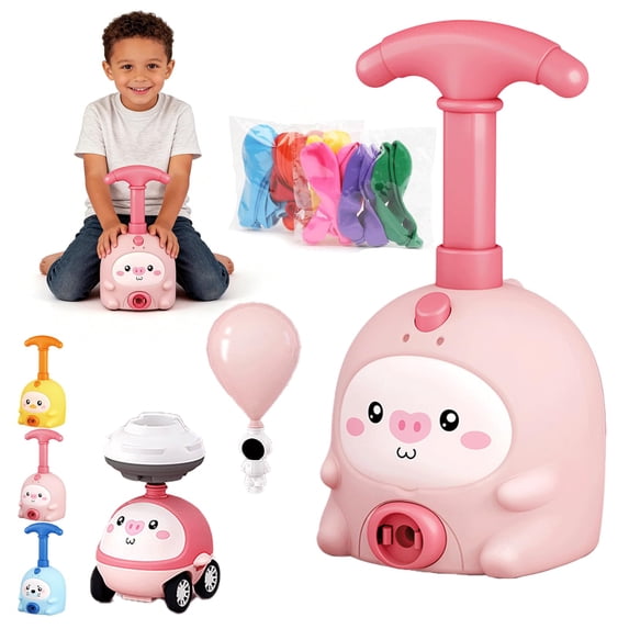 Animal Air-Powered Balloon Car Toy, Balloon Car Launcher Set with Easy ...