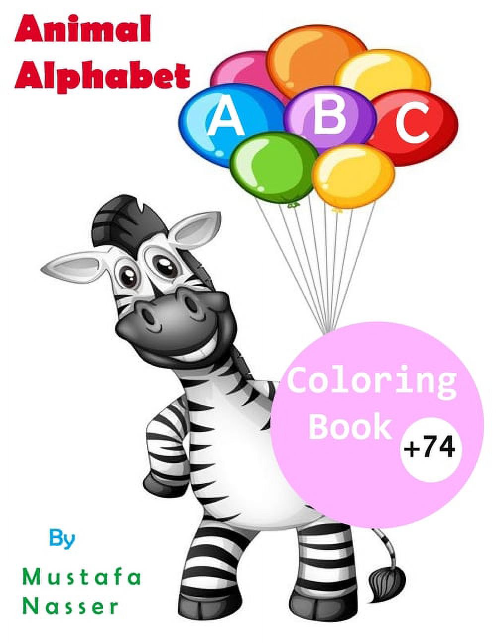 Animal Alphabet ABC: Coloring book74+, (Paperback)