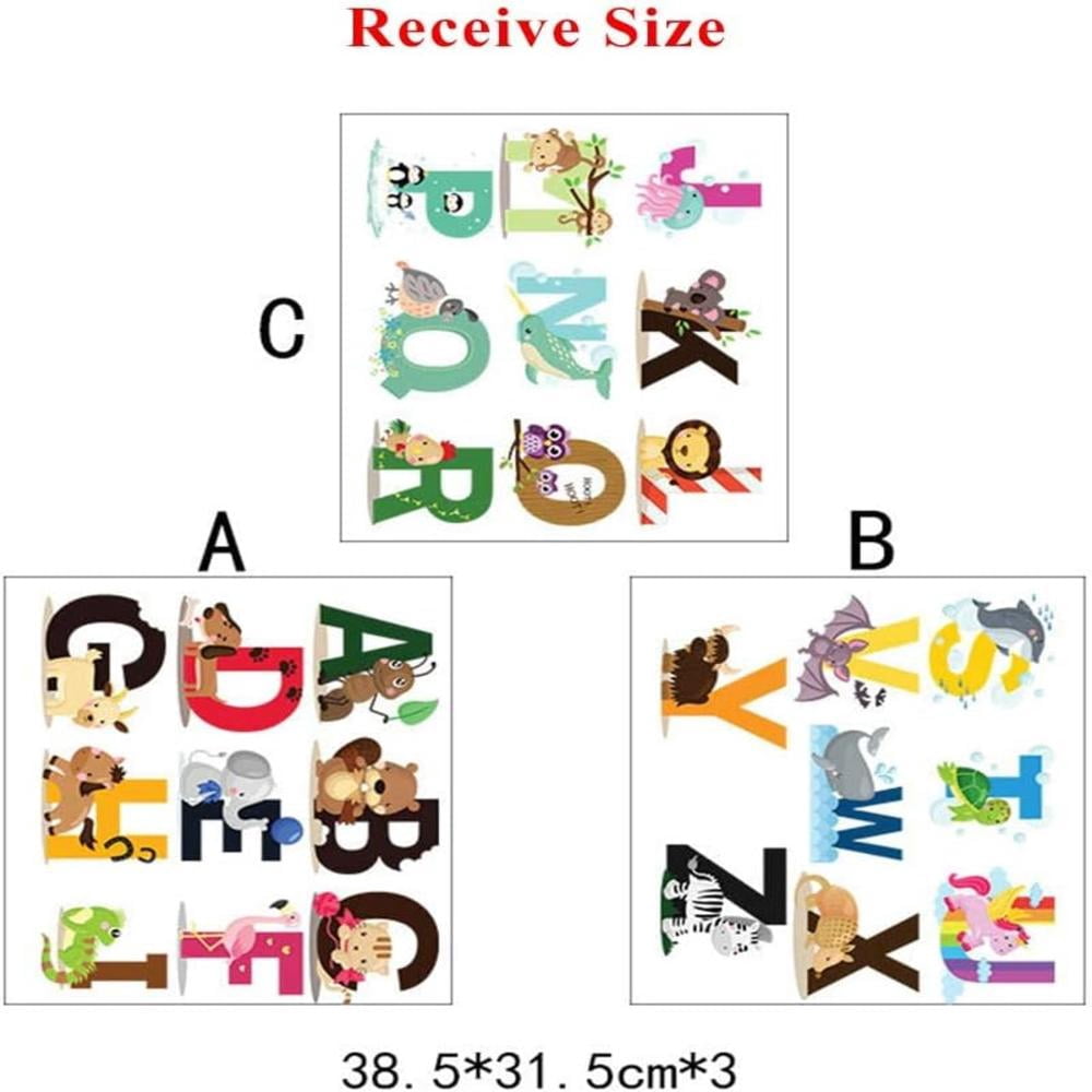 Animal Alphabet Kids Wall Decals - Peel & Stick Educational Baby ...