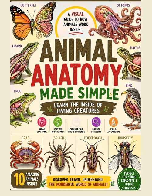 Animal Anatomy Made Simple: From tiny insects like butterflies and houseflies to fascinating creatures like octopuses, t, (Paperback)
