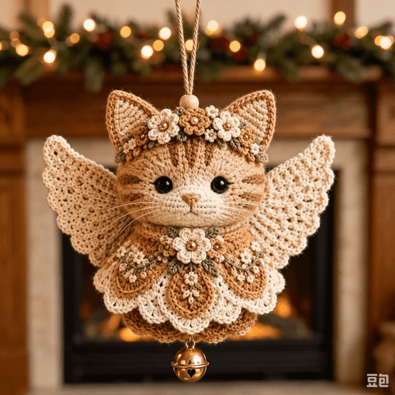 Animal Angel Crochet Ornament DIY Kit, DIY Handmade Yarn Crochet Craft Set with Pattern Guide for Christmas Holiday Gifting
