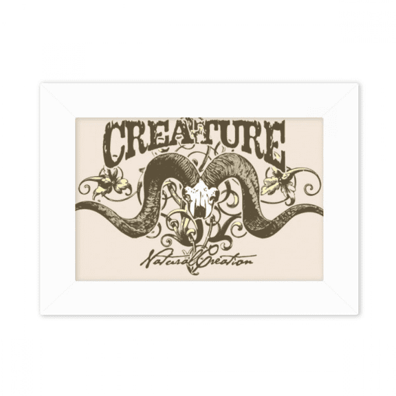 Animal Antelope Creature Combination Pattern Photo Mount Frame Picture Art Painting Desktop 5x7 inch
