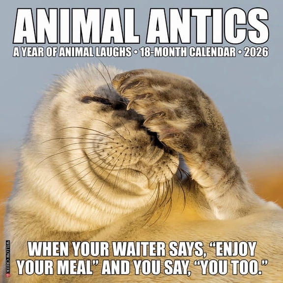 Animal Antics 2026 Wall Calendar, (Paperback)