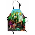 thumbnail image 1 of Animal Apron Ladybug Butterfly Bee in Exotic Garden Botany Cute Kids Nursery Themed Cartoon Art, Unisex Kitchen Bib Apron with Adjustable Neck for Cooking Baking Gardening, Multicolor, by Ambesonne, 1 of 3