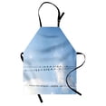 thumbnail image 1 of Animal Apron Swallows Sitting on Power Cord Relaxing Tranquil Spring Day Clear Sky, Unisex Kitchen Bib Apron with Adjustable Neck for Cooking Baking Gardening, Pale Blue Black White, by Ambesonne, 1 of 3