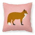 thumbnail image 1 of Animal Art Checkboard Design Fabric Decorative Pillow, 1 of 4