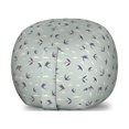 thumbnail image 1 of Animal Art Storage Toy Bag Chair, Pastel Summer Theme Art Image of Swallow Birds Flying in Cloudy Sky, Stuffed Animal Organizer Washable Bag, Small Size, Pale Teal Multicolor, by Ambesonne, 1 of 3