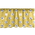 thumbnail image 1 of Ambesonne Animal Art Valance Pack of 2, Cartoon Pattern Sheep, 54"X12", Mustard White Grey, 1 of 4