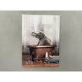 thumbnail image 1 of Animal Artwork, Elephant Wall Decor, Elephant Bathroom Canvas Art, Bathtub Elephant Art, Bathroom Poster, Cute Elephant Poster, Canvas Wall Decor - Gallery Wrapped, 1 of 6