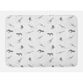 thumbnail image 1 of Animal Bath Mat, African Jungle Related Isolated Pattern of Adult Zebra Giraffe and Their Cubs, Plush Bathroom Decor Mat with Non Slip Backing, 29.5" X 17.5", Grey and White, by Ambesonne, 1 of 2