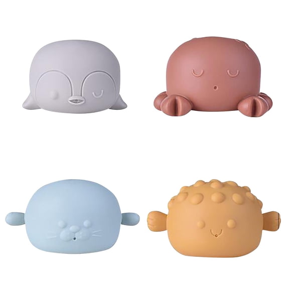 Animal Bath Toy Set, Water Spray Floating Play Accessories, Soft Squeeze Sensory Activity Toys, Parent Child Water Fun Collection, Bathroom Bathtub Entertainment Set