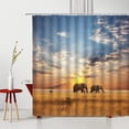 thumbnail image 1 of Animal Bathroom Shower Curtains Set Elephant Walking On The Grass Bathtub ration Waterproof Polyester Fabric, 1 of 6