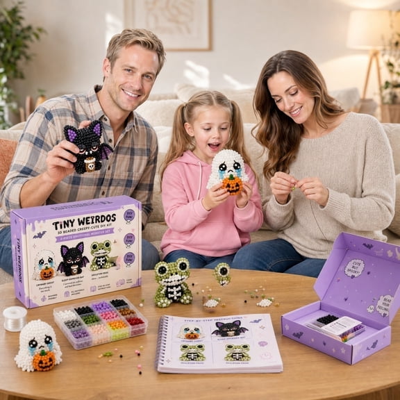 Animal Bead Craft Kit, 3D DIY Beading Set, Beginner Friendly Creative Kit with Instruction System, Vibrant Handmade Art Pack for Leisure Creation EMOTIONAL MONSTER