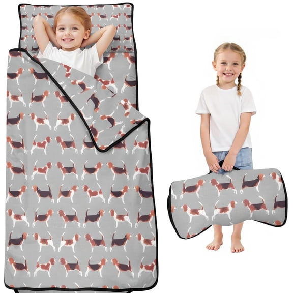 Animal Beagle Cute Dog Toddler Nap Mats for Kids Preschool,Sleeping Mat Bag or Kids,Toddler Sleeping Bag,Toddler Nap Mat or Daycare