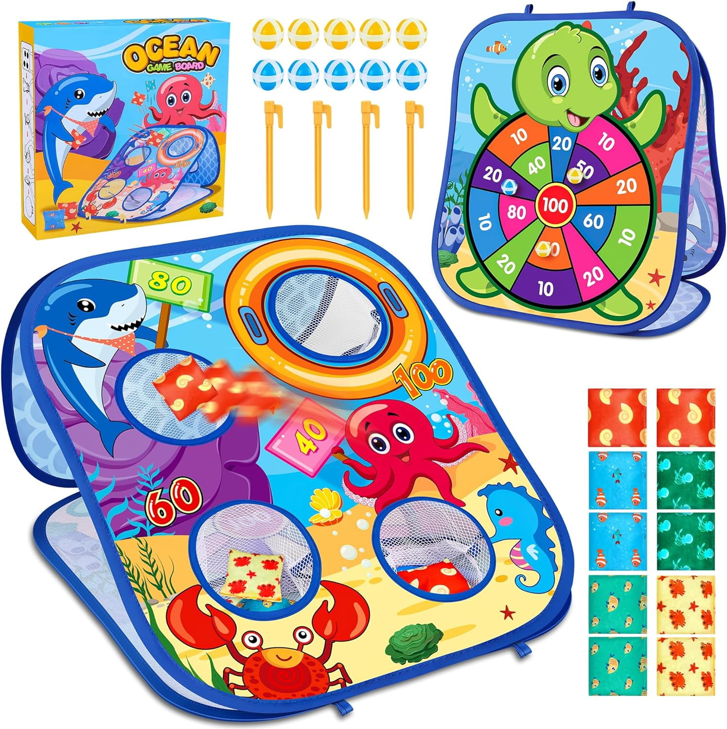 Animal Bean Bag Toss Game Toy Outdoor Toss Game, Family Party Party