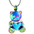 thumbnail image 1 of Teddy Bear Cremation Urn Nekclaces Ashes Jewelry for Men Women Heart Memorial Urn Keepsake Locket Pendant Ash Holder, 1 of 7