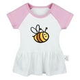 thumbnail image 1 of Animal Bee Sweet Pattern Dresses For Baby, Newborn Babies Skirts, Infant Princess Dress, 0-24M Kids Graphic Clothes (Pink Raglan Dresses, 0-6 Months), 1 of 4