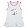 thumbnail image 1 of Animal Bee Sweet Pattern Dresses For Baby, Newborn Babies Skirts, Infant Princess Dress, 0-24M Kids Graphic Clothes (White Sleeveless Dresses, 6-12 Months), 1 of 4