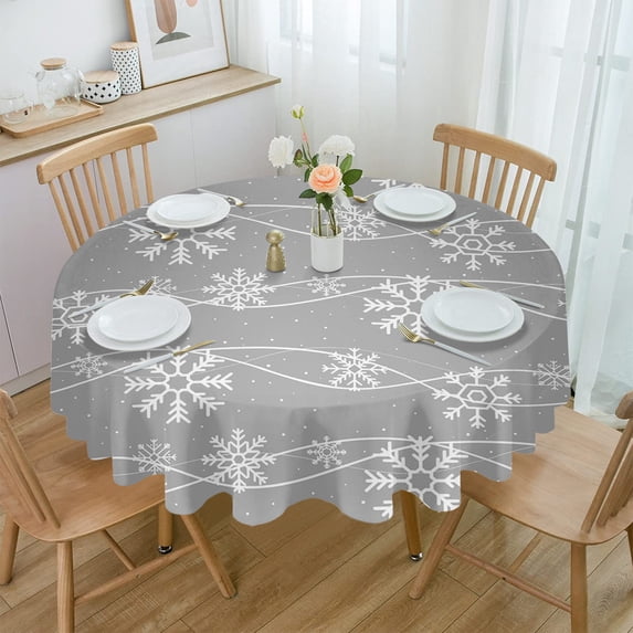 Animal Bird Leaves Round Table Cloth Waterproof Wedding Holiday Tablecloth Coffee Table Decor Table Cover