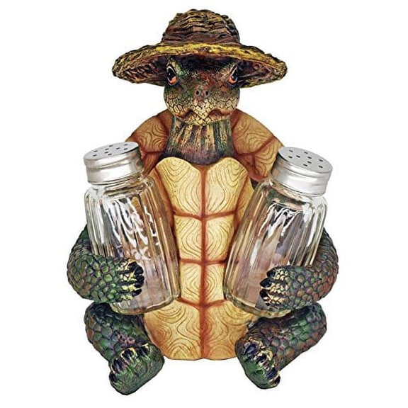 Animal, Bird, Western, Wild Life, Biker, Farm, Chef, Day of Dead Polyresin Salt and Pepper Shaker Set Home Kitchen Diniing Select Yours (Turtle)