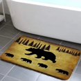 thumbnail image 1 of Animal Black Bear Design Bathroom Rug, Non Slip Bath Mat with Black Bear Forest Trees Rustic Cabin Bathroom Accessories Shower Mat Kitchen Rug, 17X29in, 1 of 3