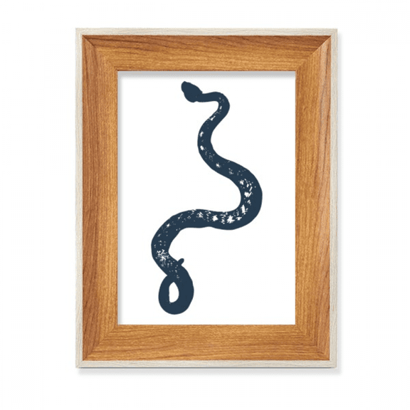 Animal Black Snake Sketch Pattern Desktop Wooden Photo Frame Display Picture Art Painting Multiple Sets