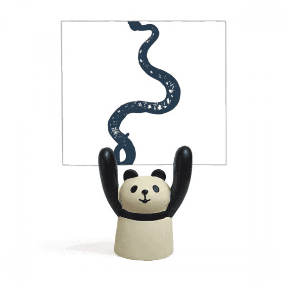 Animal Black Snake Sketch Pattern Memo Holder Cartoon Animal Panda Stand Decoration