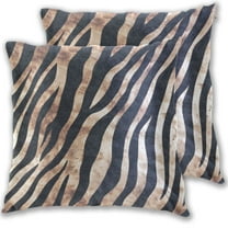 Animal Black Stripes Throw Pillow Covers 16x16 Inch 2 Packs Decorative Square for Living Room Couch Bed Sofa