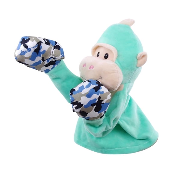 Animal Boxing Hand Puppet Interactive Pretend Play Toy with Sound Effect Punching Game Hand Puppet For Indoor Family Play