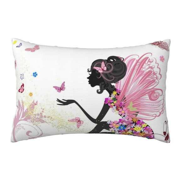 Animal Butterfly Pillowcases Pink Girl Queen Bed Pillow Case Covers, Cooling Breathable Pillow Protectors-20x30 In