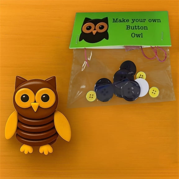 Animal Button Ornaments Set, Cute Wooden Sewing Embellishments, Craft Buttons for DIY Projects, Clothing Bag Decorations, Scrapbooking Supplies - Penguin Raccoon Owl Turtle Elephant