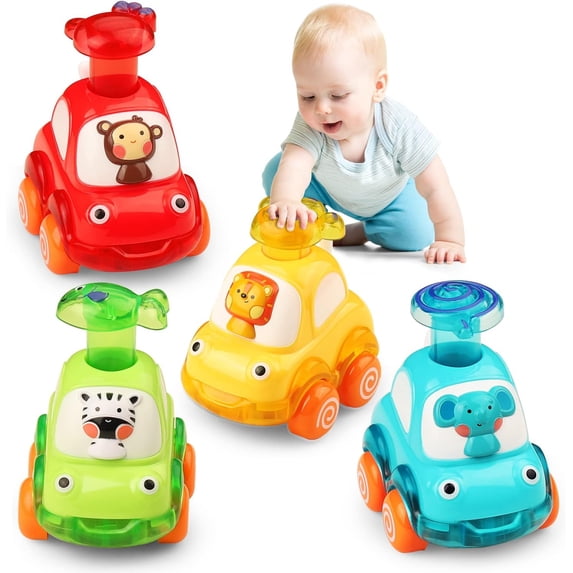 Animal Car Baby Toys for 1 2 3 Year Old Boy|First Birthday Gifts for Toddler Toys Age 1-2|1 2 Year Old Boy Birthday Gift for Infant Toddlers